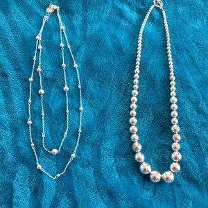 2 Chaps Silver Necklaces